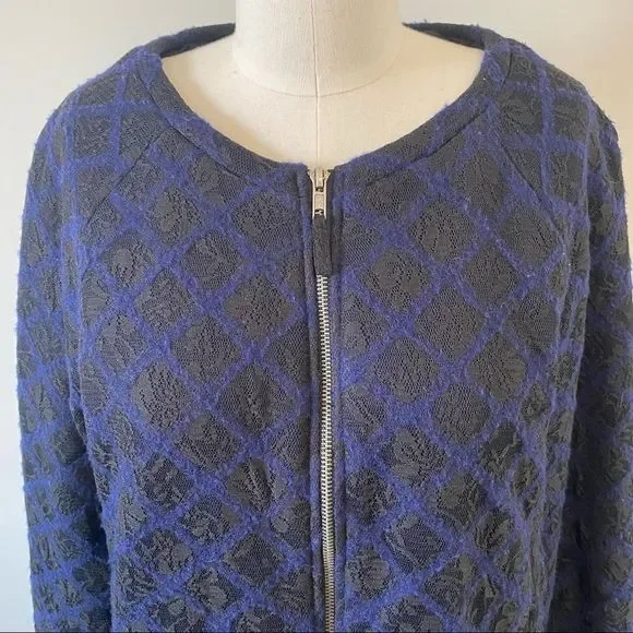 Anthropologie Madeleine Wool Lace  Bomber Jacket - Picture 4 of 12